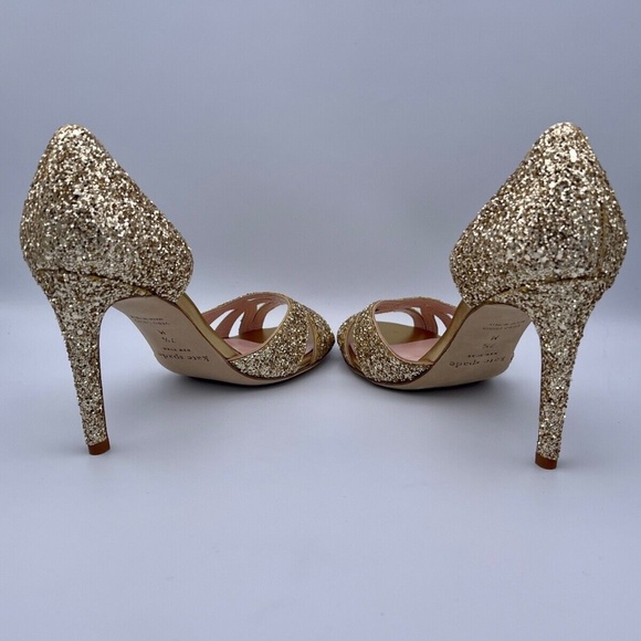 Kate Spade New York Women's Shoe Idaya Old Gold Metallic Pump Size 7.5 M US - Picture 6 of 8
